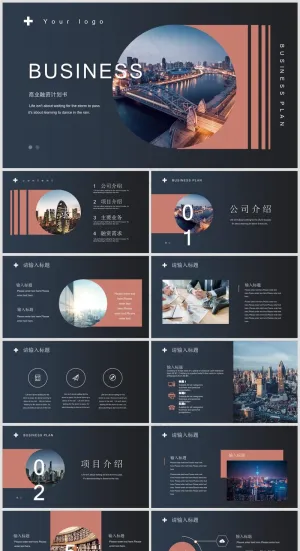 PPT模板丨工作总结丨述职报告丨高端商务丨年终汇报013预览图
