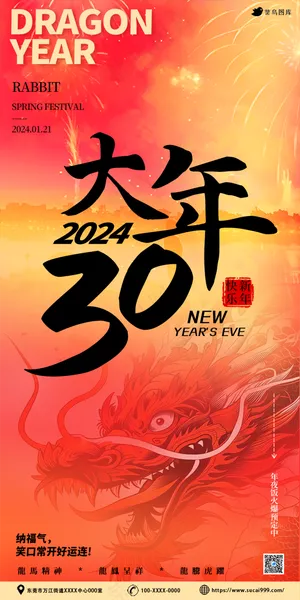 大年30新年海报