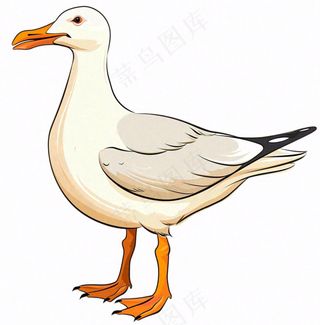 鸭子牲畜动物卡通插画免抠