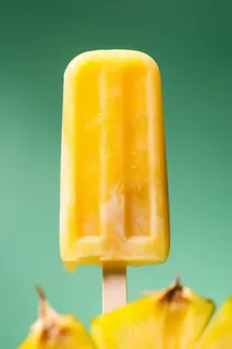 黄色棒冰菠萝味夏日清凉摄影图 黄色棒冰菠萝味夏日清凉摄影图