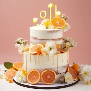 生日蛋糕水果蛋糕奶油节日甜点摄影图