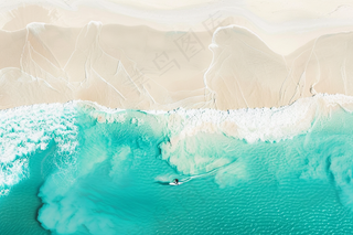 夏日海滩蓝色海洋度假摄影图