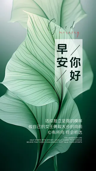 早安图｜早安海报｜朋友圈海报文案