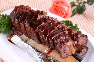 酱汁牛肉切片美食