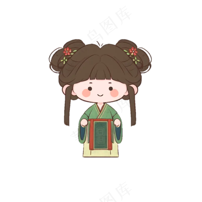 可爱Q版汉服卡通女生 (3)