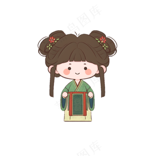 可爱Q版汉服卡通女生 (3)