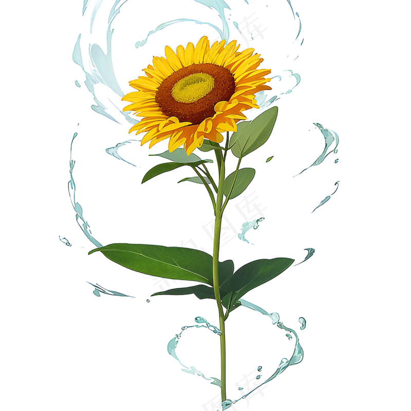 黄色向日葵免抠素材115