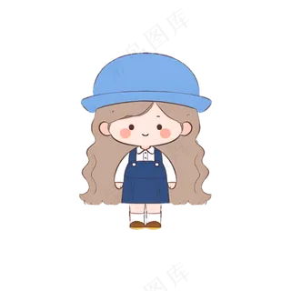 可爱Q版幼稚园小女生-免抠透明底 (1)