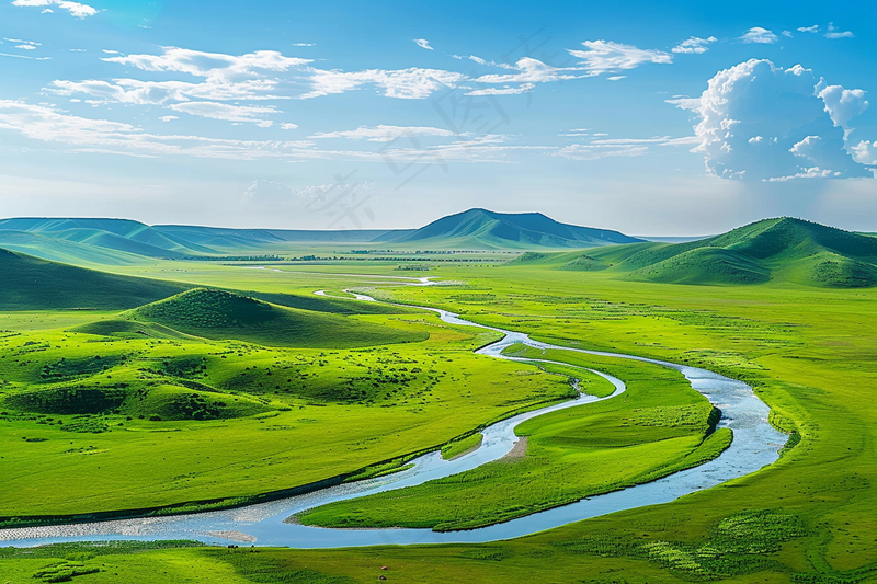 绿色湿地河流大自然风景摄影图(4032x2688)
