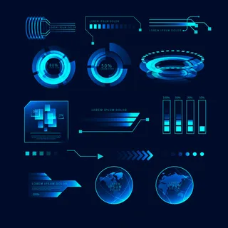科技风图标矢量免扣AI素材