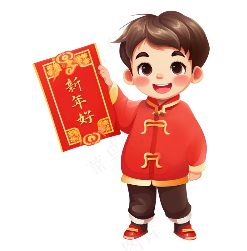 喜庆福娃可爱形象(1161x1179)