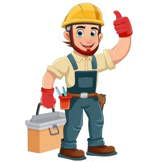 维修工人电工劳动卡通插画免抠