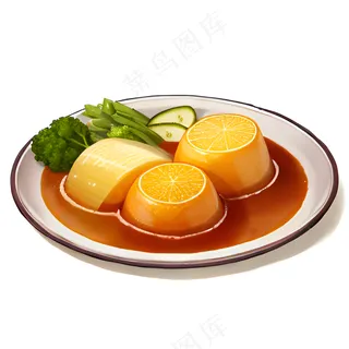 橙色果冻糕点美食西式39