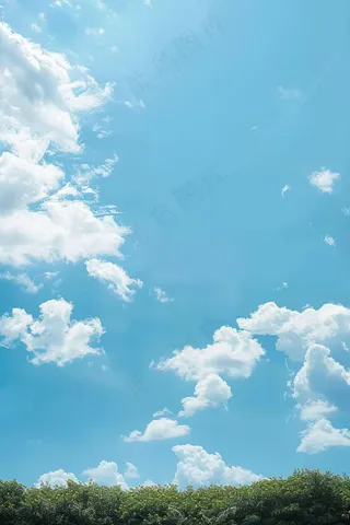 蓝天白云天气天空摄影图