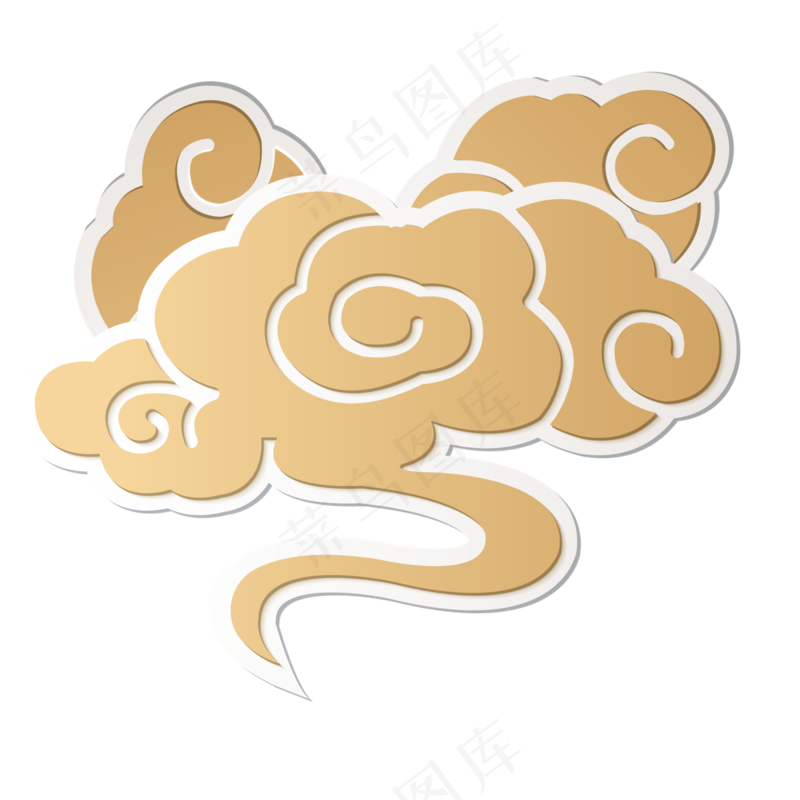 中国风祥云90免扣素材