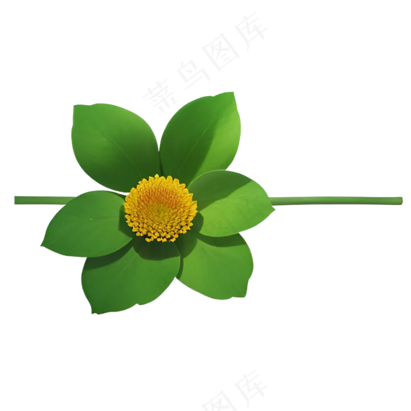 绿色 写实 手绘 PNG 植物 花 素材2