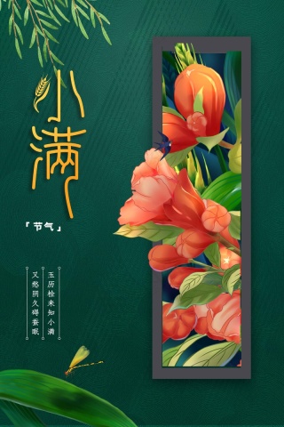 小满节气传统海报
