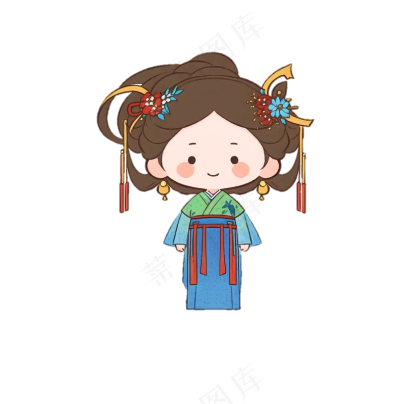 可爱Q版汉服卡通女生 (7)
