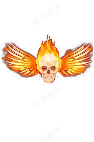 火焰骷髅头-免抠