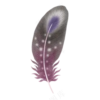 水彩羽毛免扣