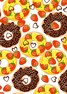 草莓甜甜圈 巧克力水果