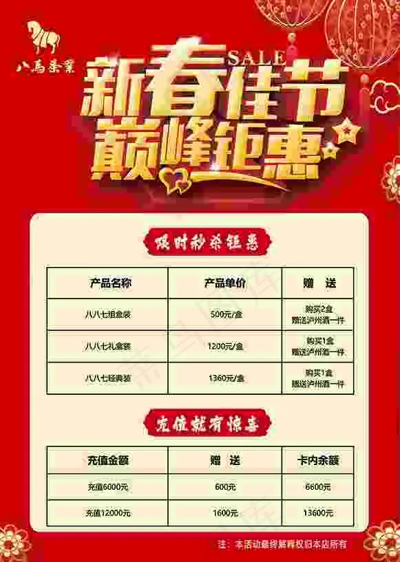 买赠钜惠  新春佳节海报 春节海报 喜庆海报 巅峰钜惠 海报psd模版下载