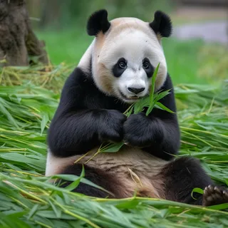 大熊猫国宝动物保护动物摄影图