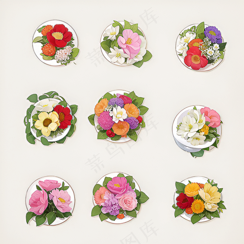 红色黄色粉色玫瑰花免抠素材197
