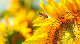 向日葵向阳鲜花摄影图