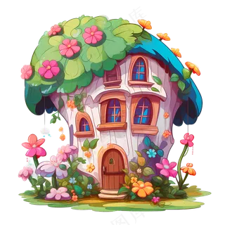 免抠卡通房子