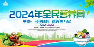 2024年全民营养周主题海报