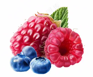 树莓蓝莓水果实物免抠