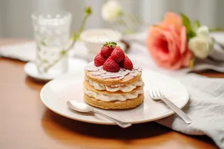 小蛋糕水果蛋糕下午茶美食甜点摄影图