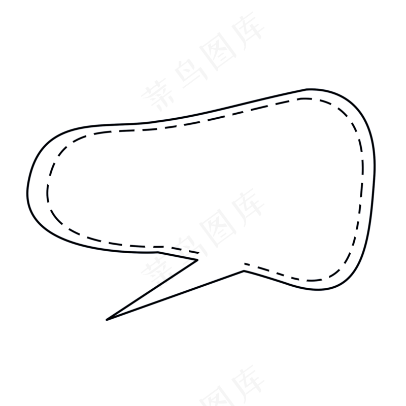 卡通聊天对话方框气泡可爱边框PNG透明免抠装饰图案 PS设计