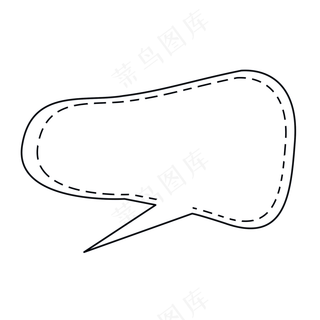 卡通聊天对话方框气泡可爱边框PNG透明免抠装饰图案 PS设计