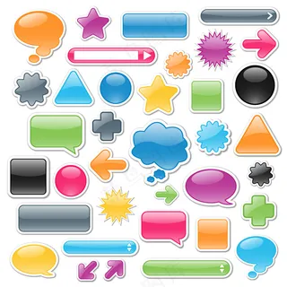 水晶图标装饰元素矢量免扣AI素材