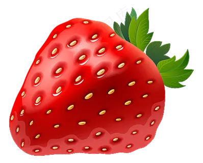 插画风格草莓免扣素材