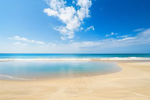 夏日海滩蓝色海洋度假摄影图 夏日海滩蓝色海洋度假摄影图