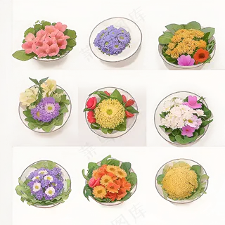 红色黄色粉色玫瑰花免抠素材153