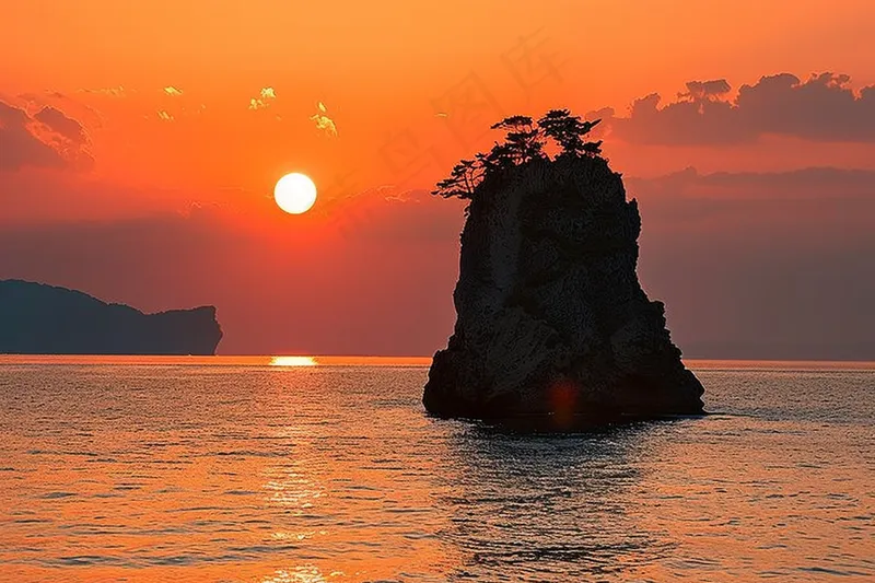 落日海洋沙滩夕阳晚霞摄影图 (4032x2688)