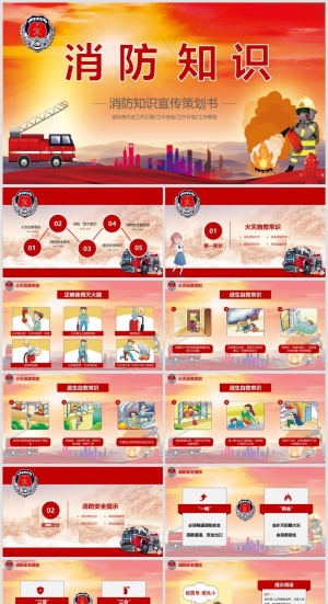 企业培训丨员工教育丨校园培训丨消防安全丨PPT模板005预览图