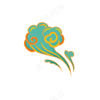 国潮敦煌云纹祥云插画免扣素材 (29)