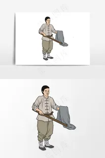 插画丨国风人物丨劳动者008丨PPT插图 插画丨国风人物丨劳动者008丨PPT插图