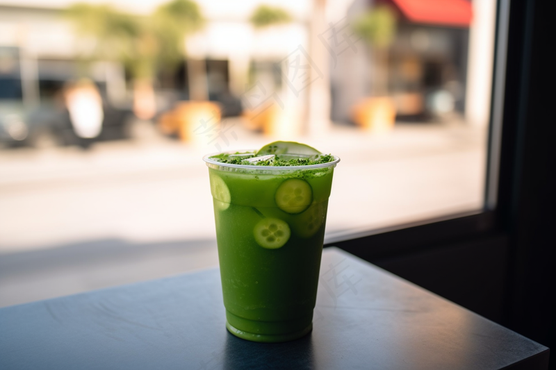 夏日青柠檬气泡水果茶饮料摄影图