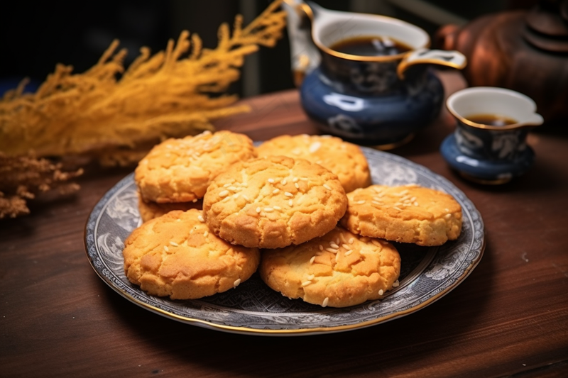 曲奇饼饼干酥脆下午茶美味零食美食摄影图(4032x2688)