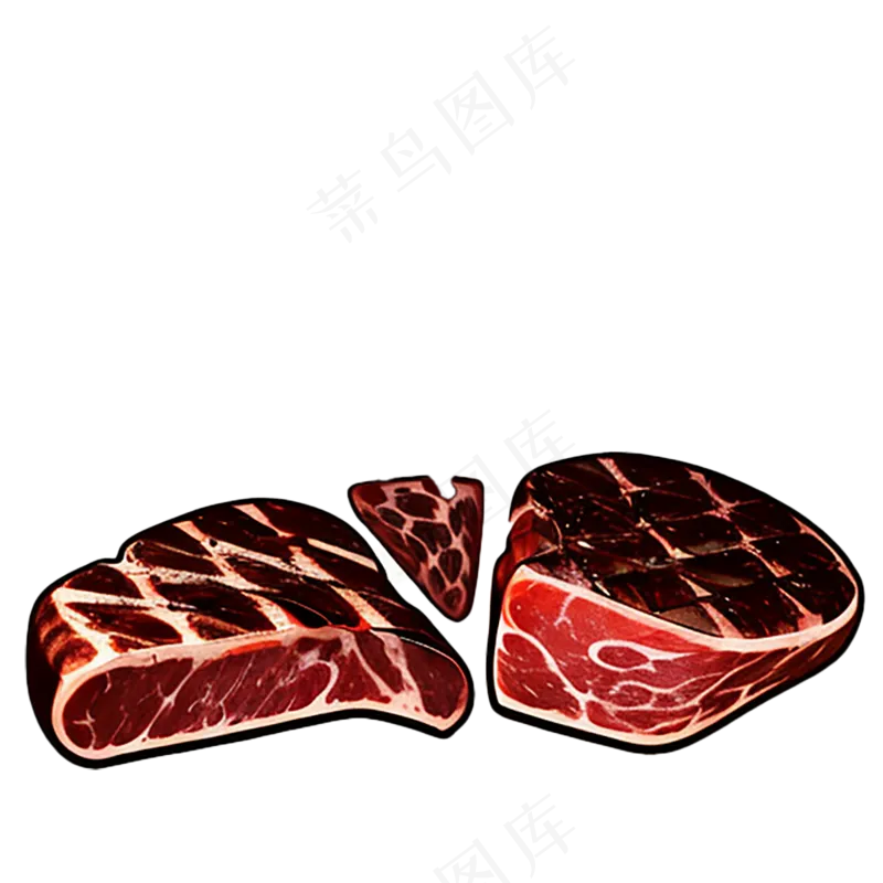 烤肉肉排西餐插画食物
