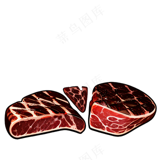 烤肉肉排西餐插画食物