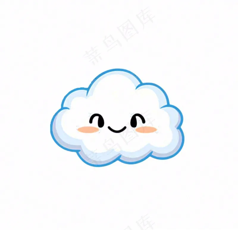 白云云朵天气卡通插画免抠(1056x1024)