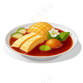 橙色果冻糕点美食西式98