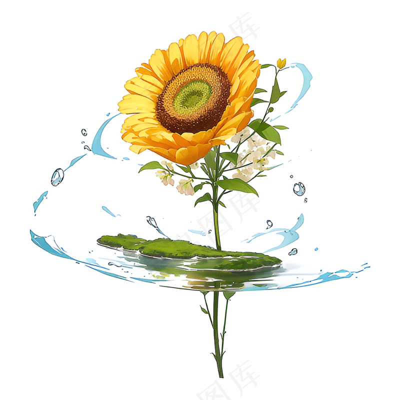 黄色向日葵免抠素材109